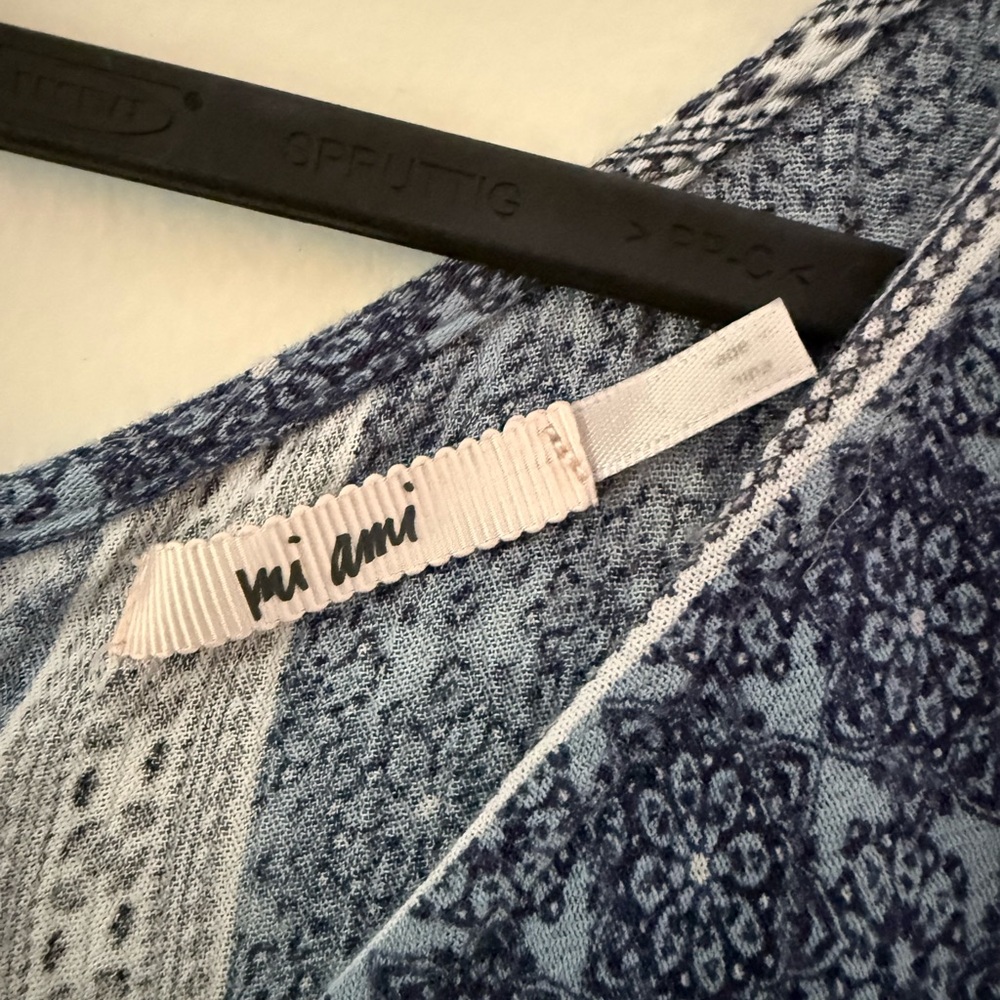 Mi ami Blue and White Midi Tie Dress - Picture 4 of 6